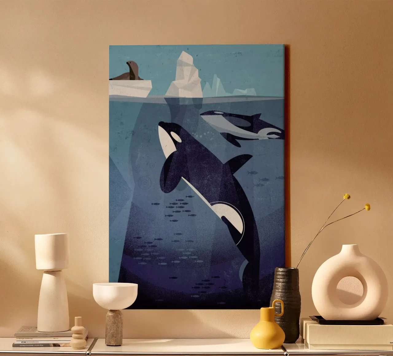 Orca tela con Cornice a cassetta da Dieter Braun