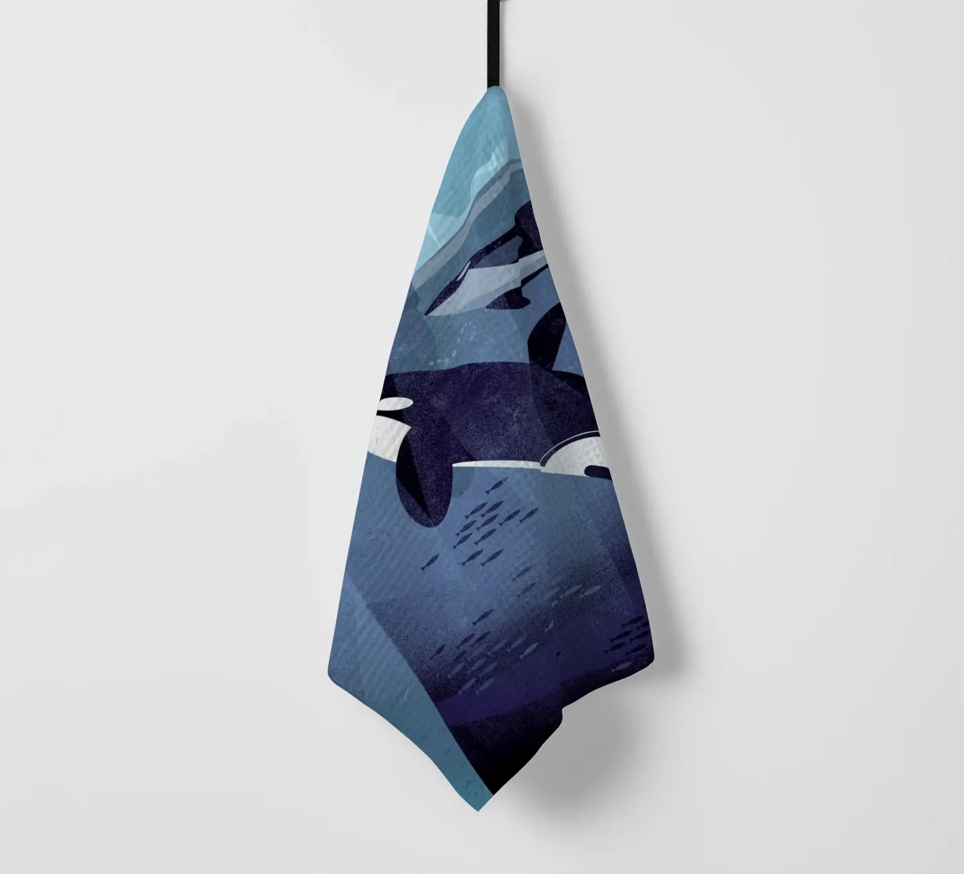 Orca tea towel by Dieter Braun