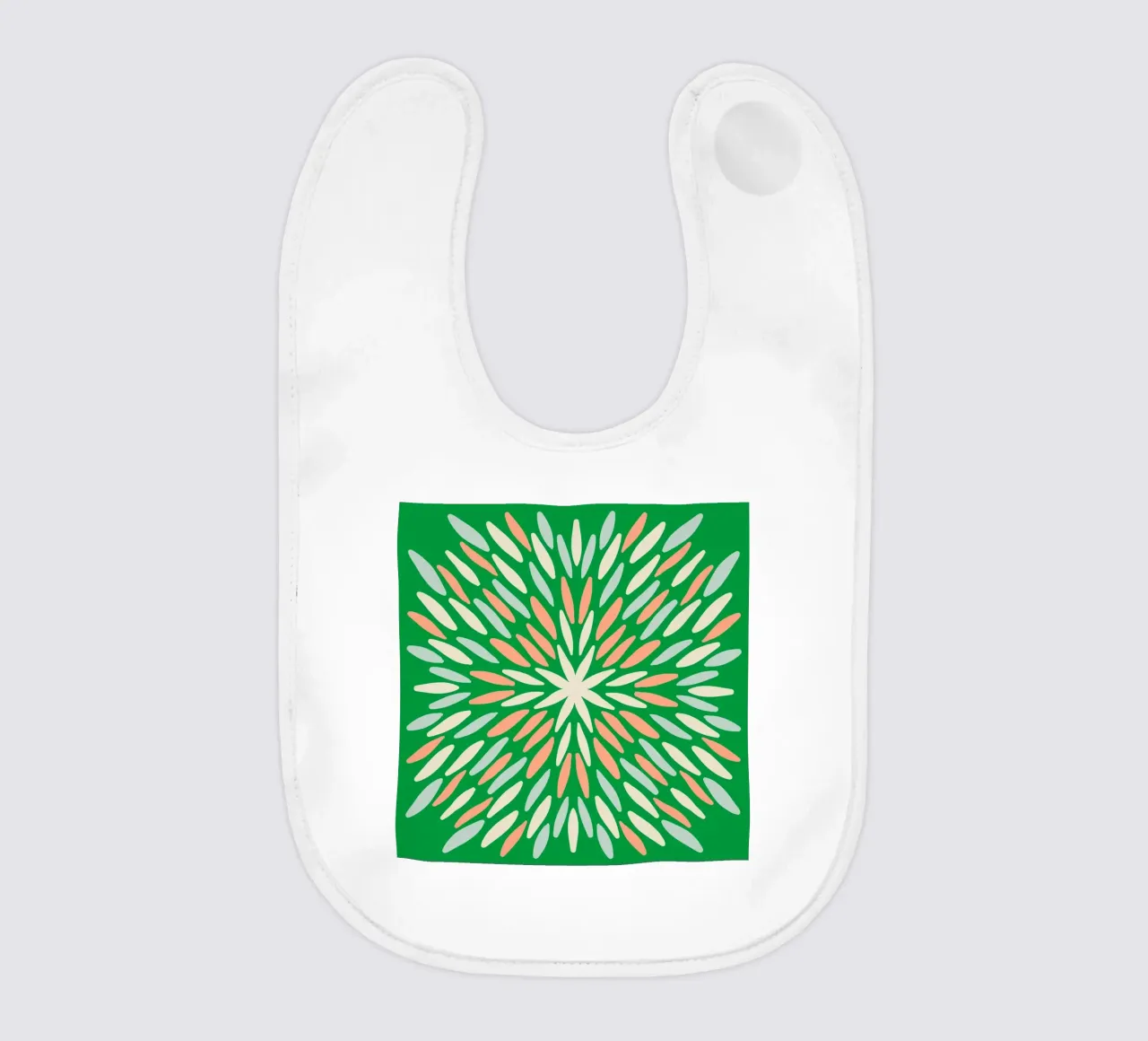 Scoppio di petali - verde, arancione, blu bavaglino da Wackapacka