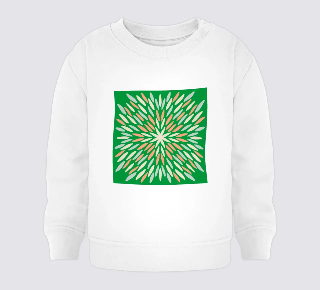 Scoppio di petali - verde, arancione, blu felpa neonato da Wackapacka