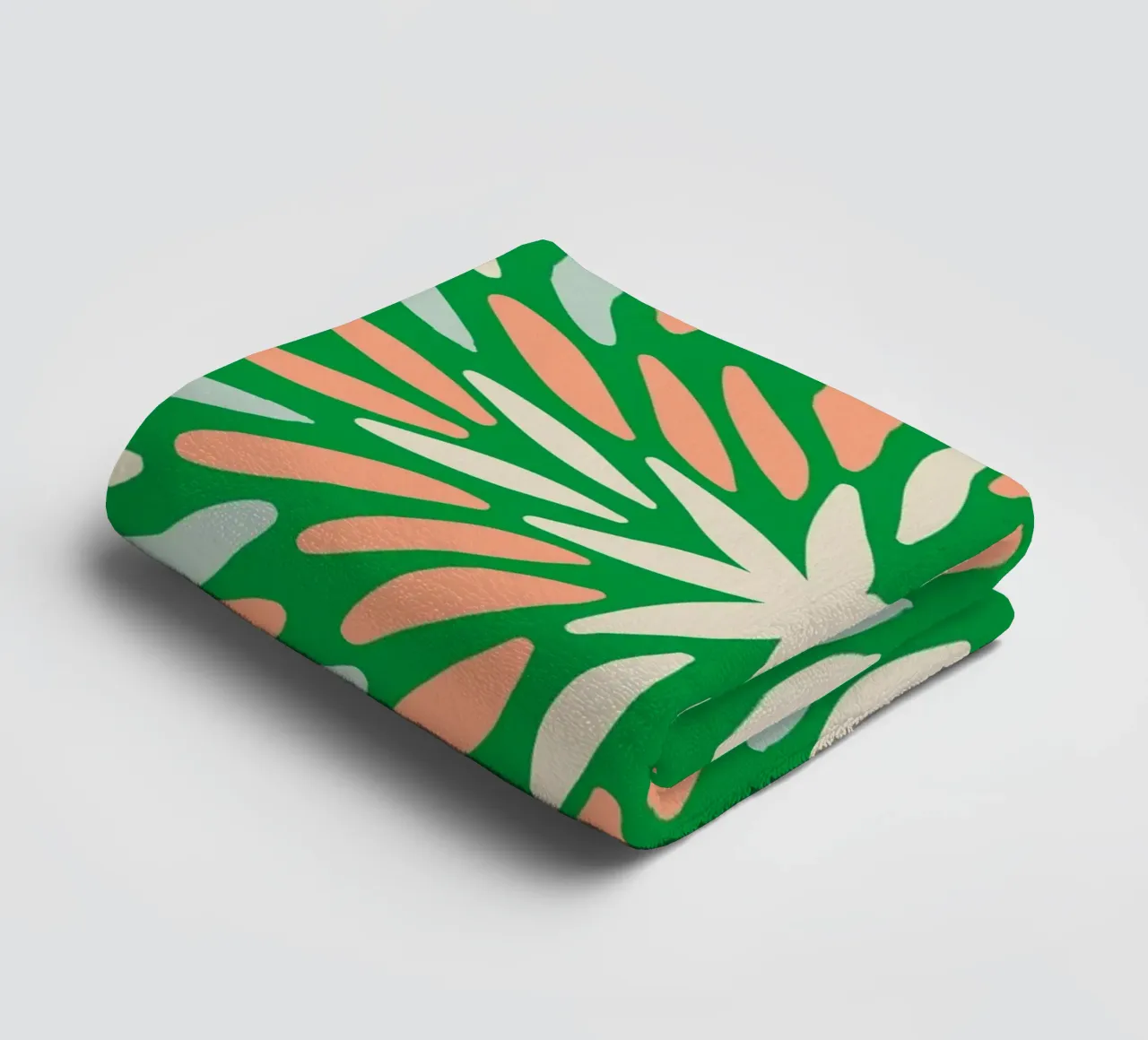 Scoppio di petali - verde, arancione, blu asciugamano da bagno da Wackapacka