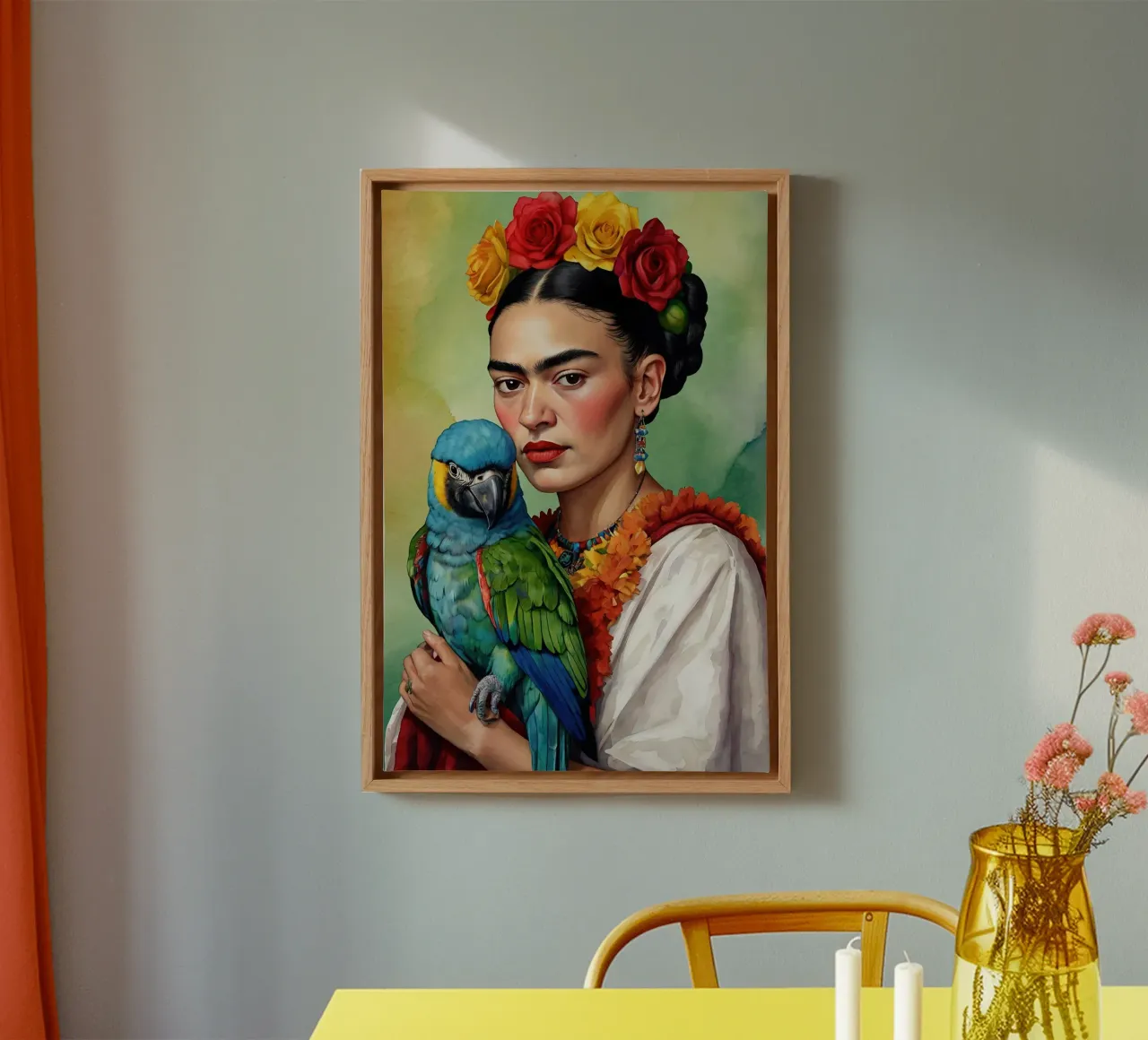 Frida Kahlo canvas with Floater frame by 🎁 ARTVI-SHOP