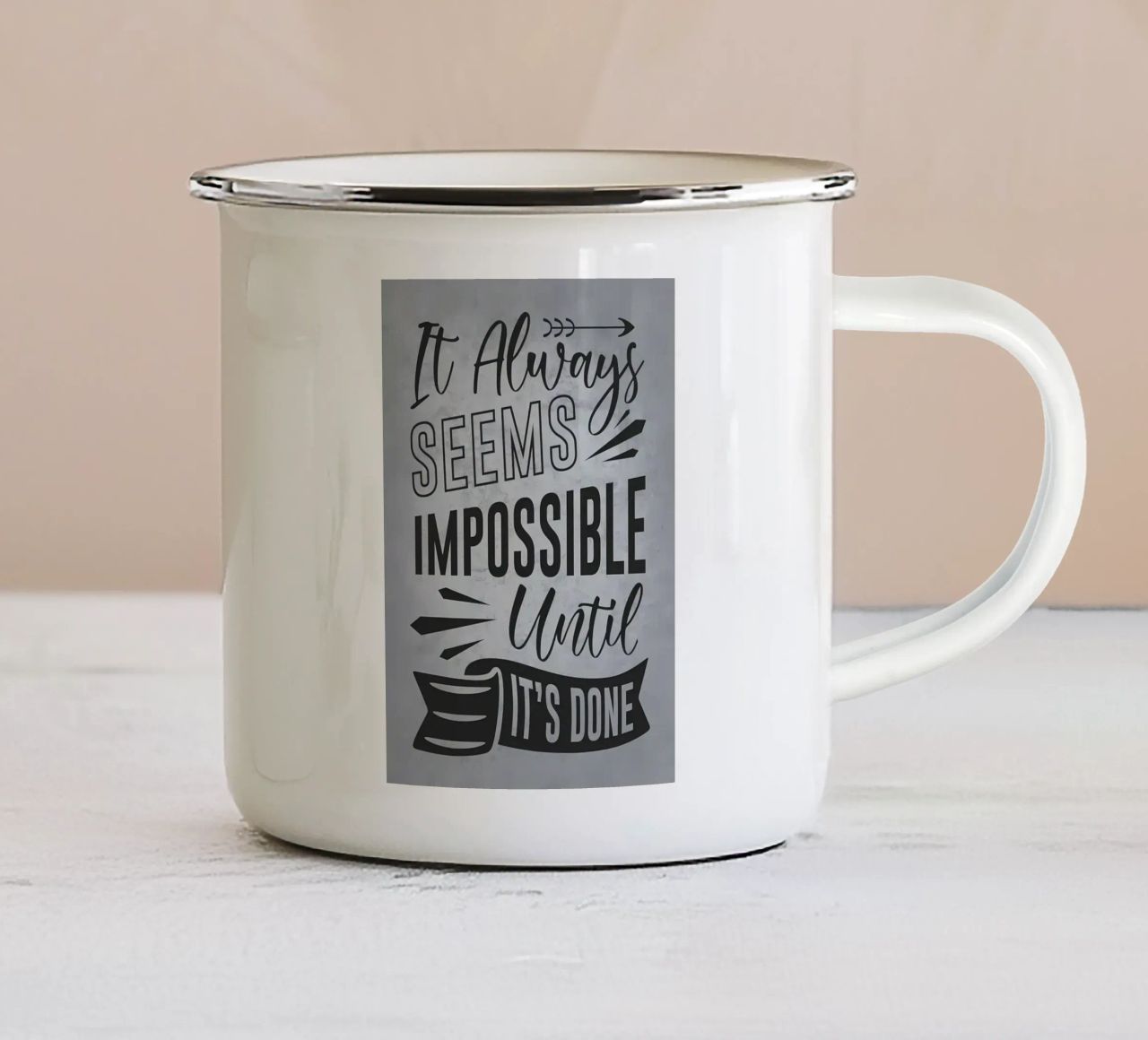 Impossibile finché non si fa tazza in smalto da Farryn