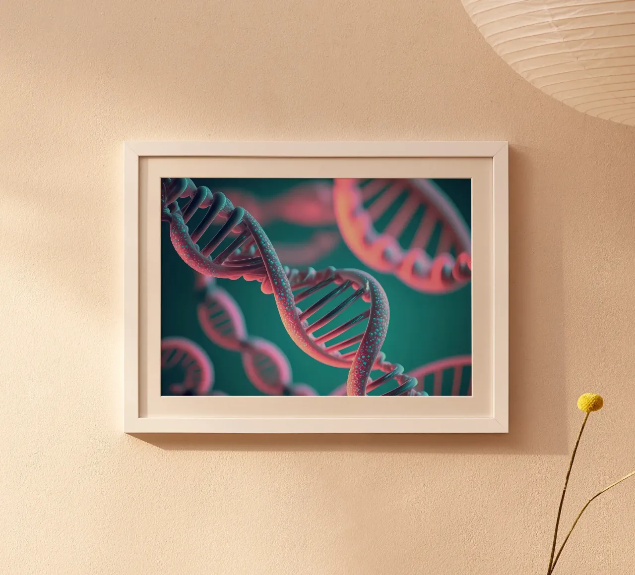 DNA genetico Natura Segreto poster con telaio in alluminio da Delaplane