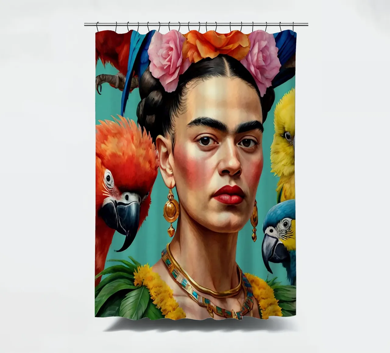 Frida Kahlo shower curtain by 🎁 ARTVI-SHOP