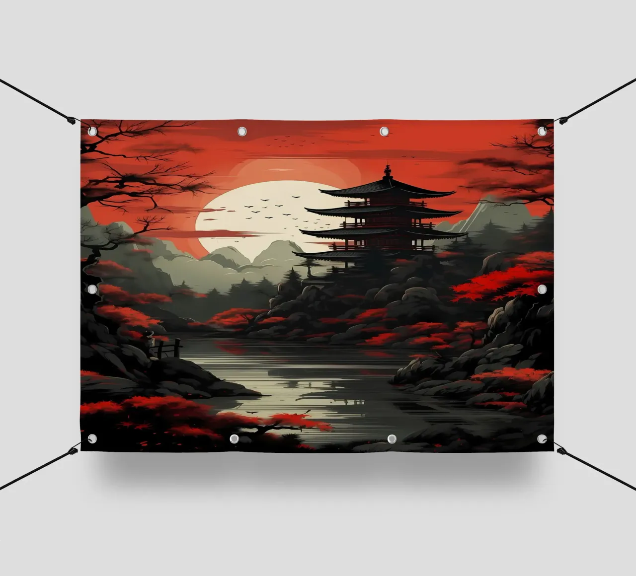 Red Japan Art pvc cover by Mikesell