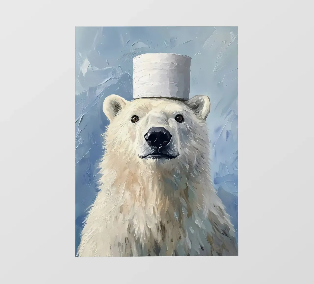 Orso polare con cappello di carta igienica telo in pvc da Ginnery