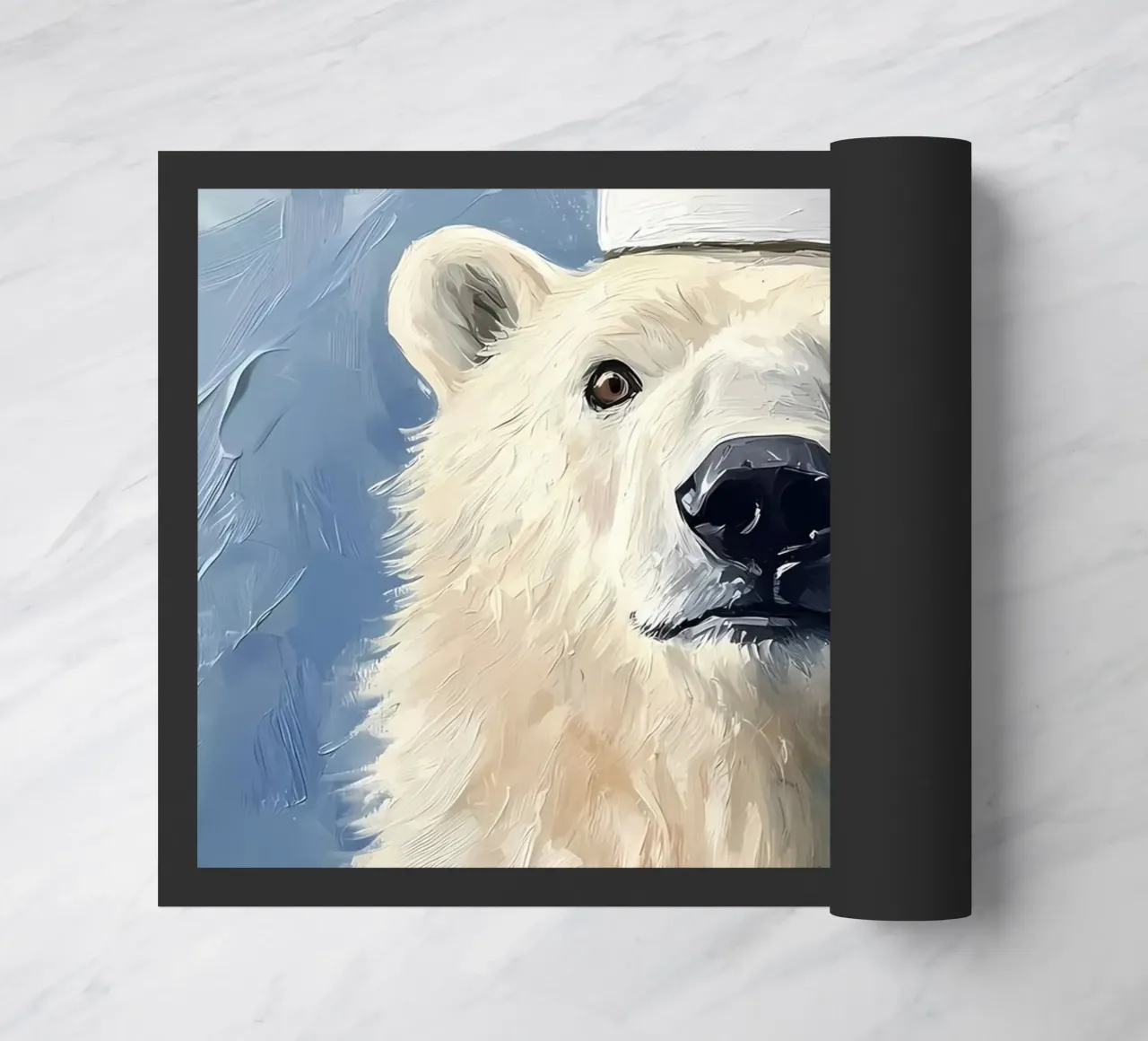 Orso polare con cappello di carta igienica zerbino da Ginnery
