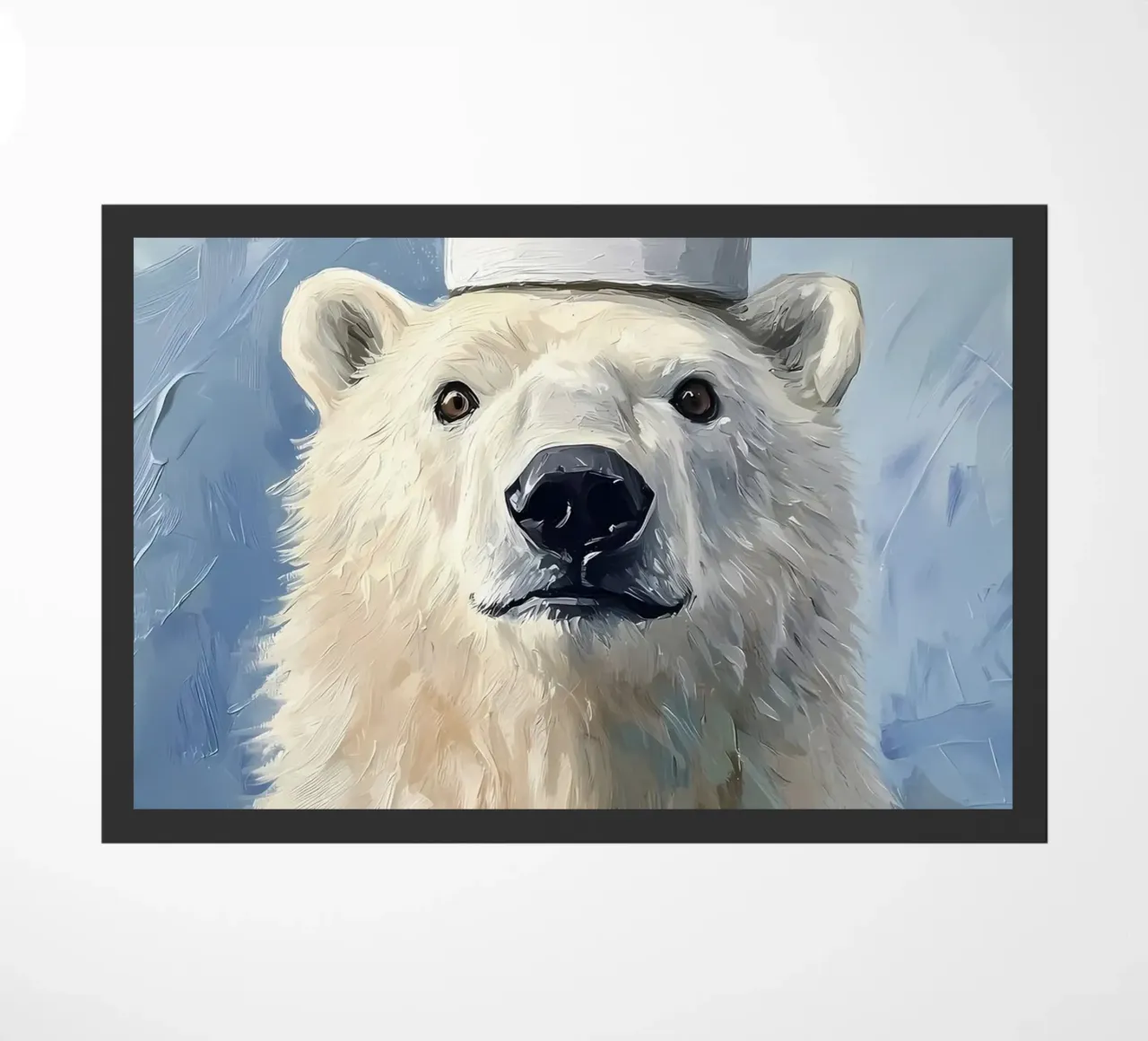 Orso polare con cappello di carta igienica zerbino da Ginnery