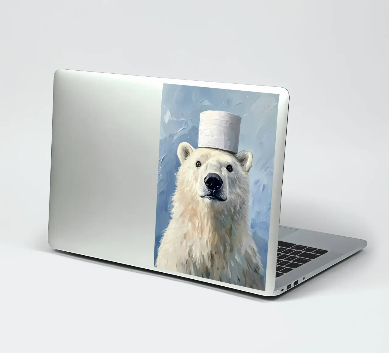 Polar Bear with Toilet Paper Hat sticker by Ginnery