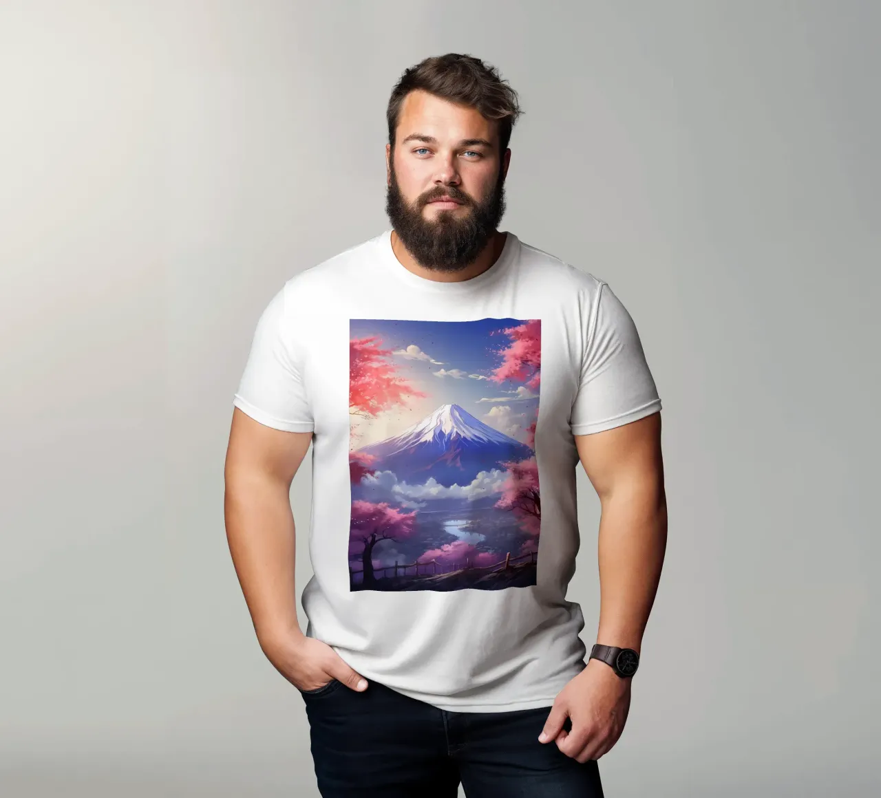 Cherry Blossom Japan Art t-shirt by Mikesell