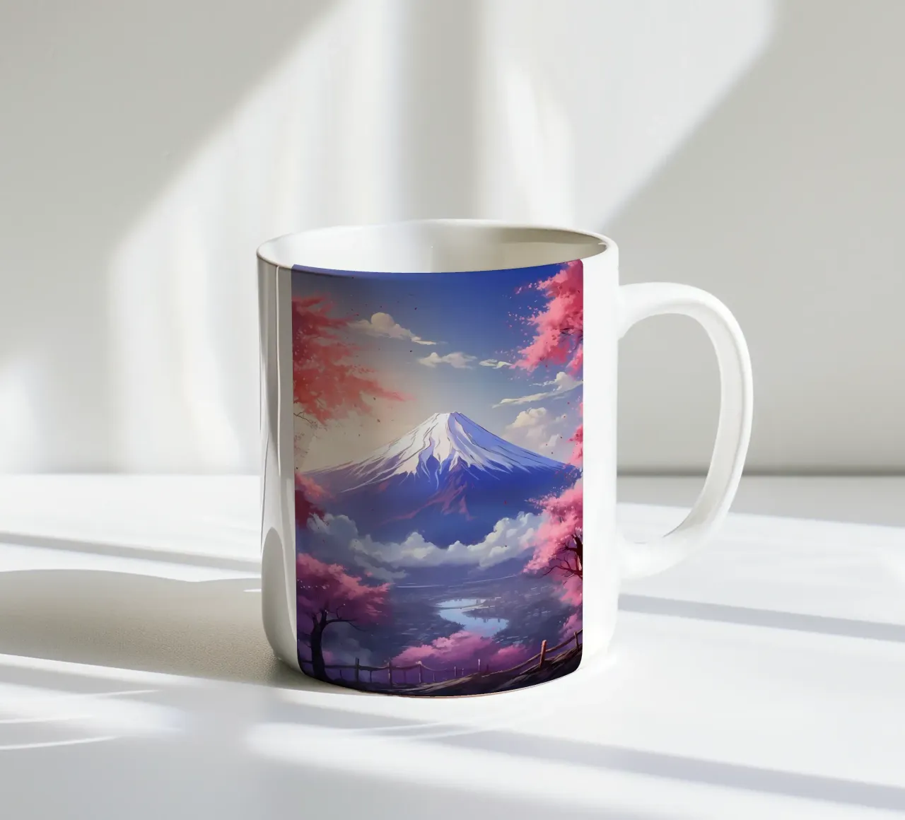 Cherry Blossom Japan Art ceramic mug by Mikesell