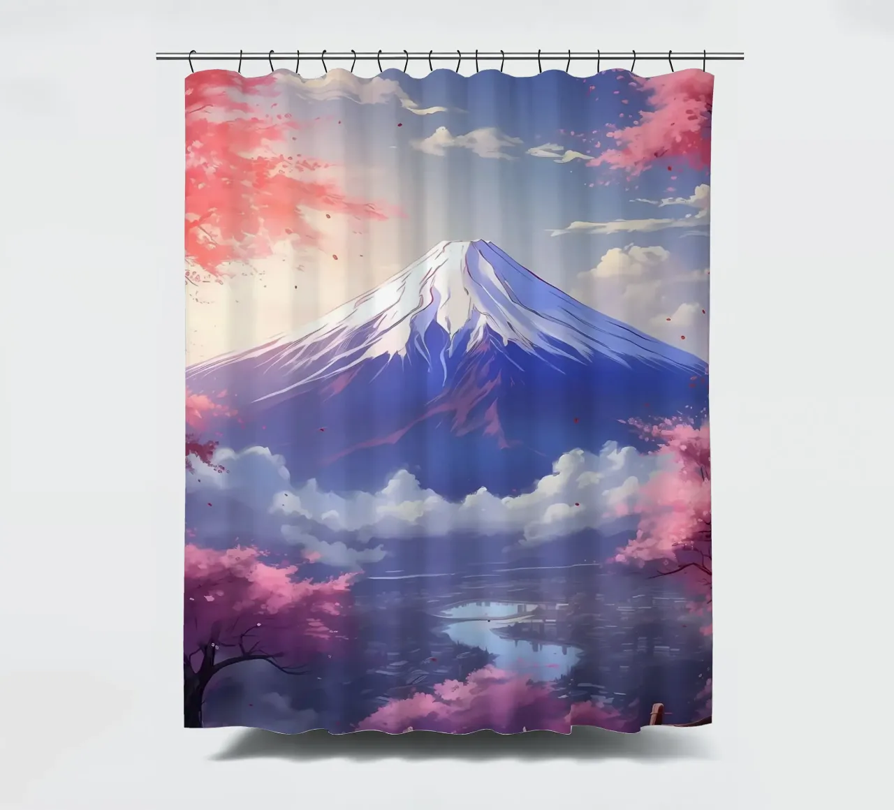Cherry Blossom Japan Art shower curtain by Mikesell