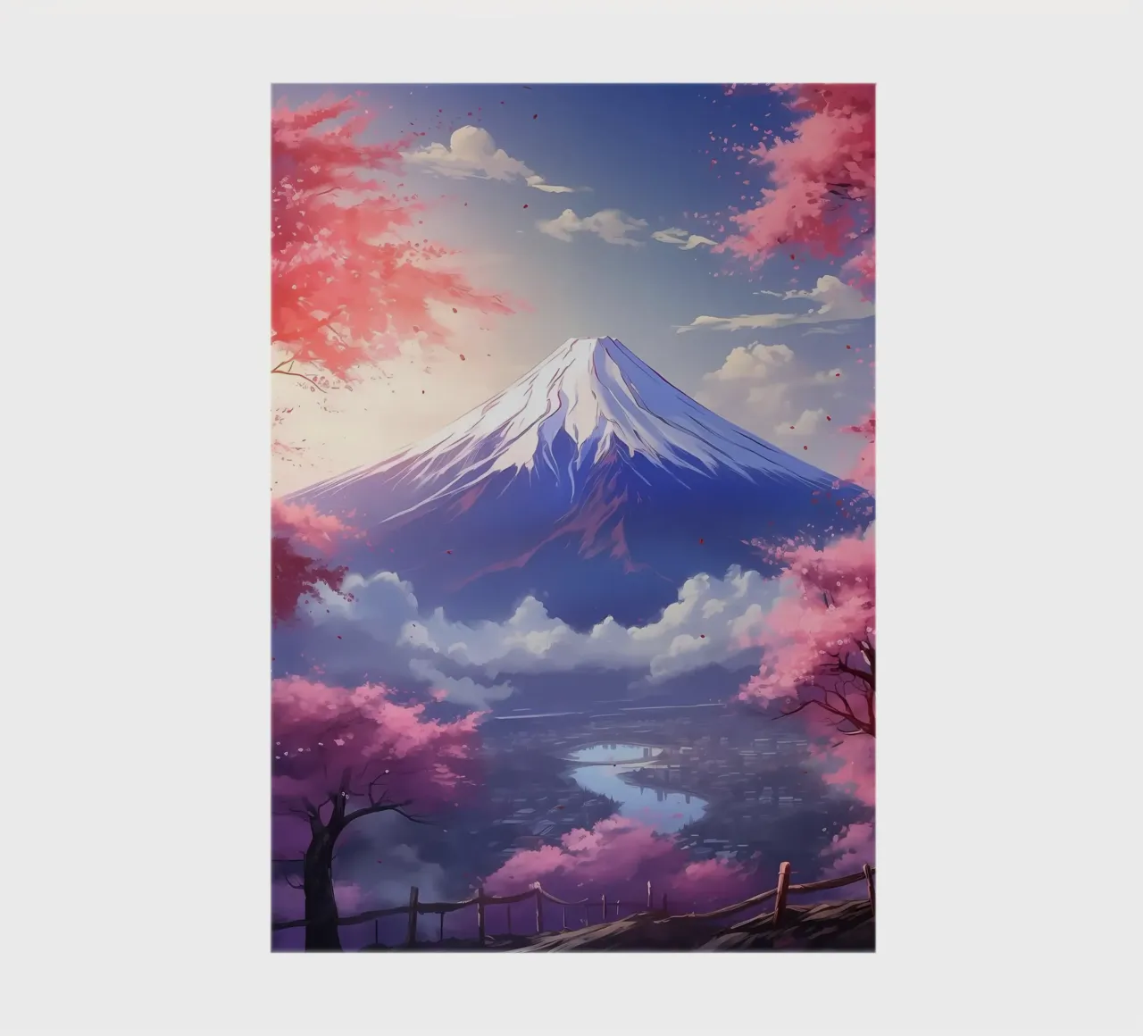Cherry Blossom Japan Art notebook by Mikesell