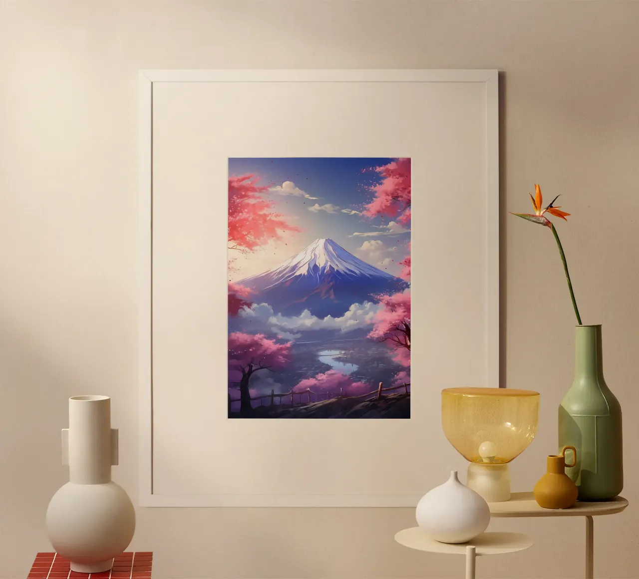 Cherry Blossom Japan Art poster by Mikesell