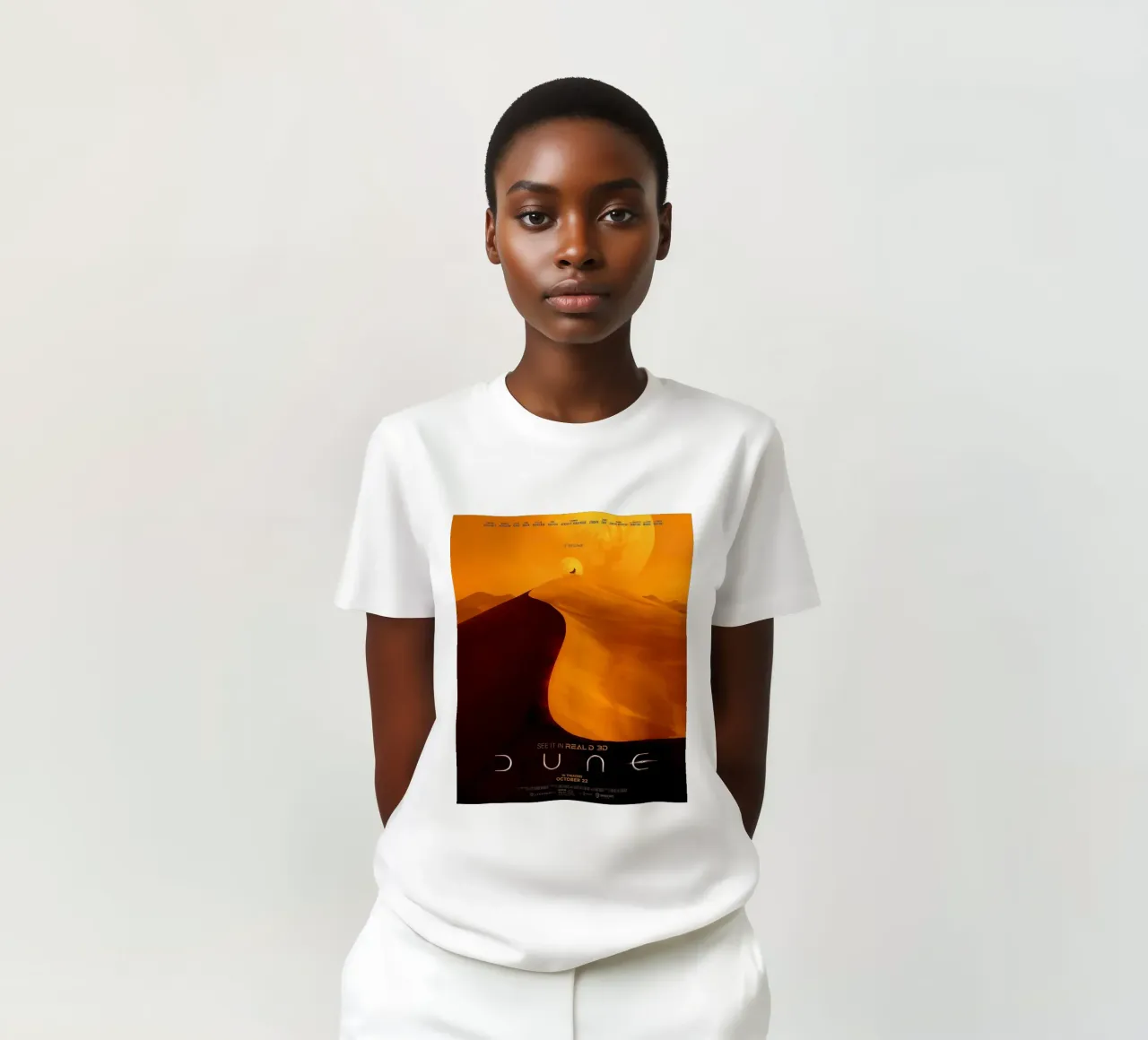 Dune movie poster t-shirt by 🎁 ARTVI-SHOP