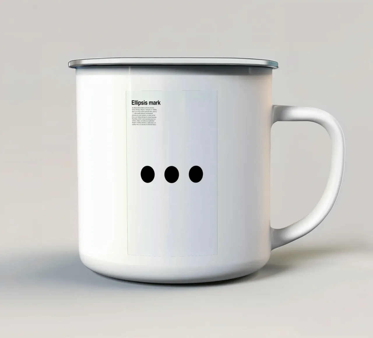 Ellipsis tazza in smalto da LeDieg