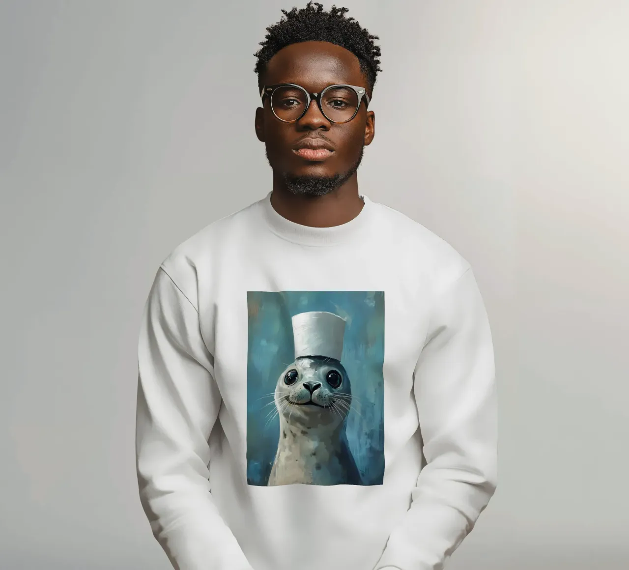 Sigillo in un cappello felpa da Ginnery