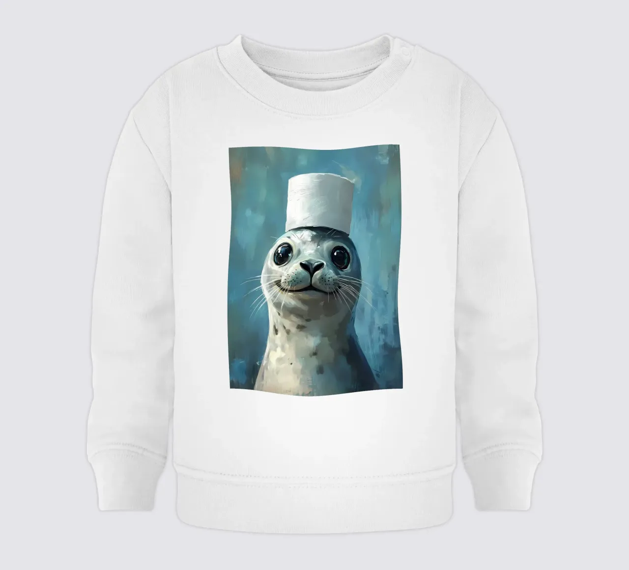 Sigillo in un cappello felpa neonato da Ginnery