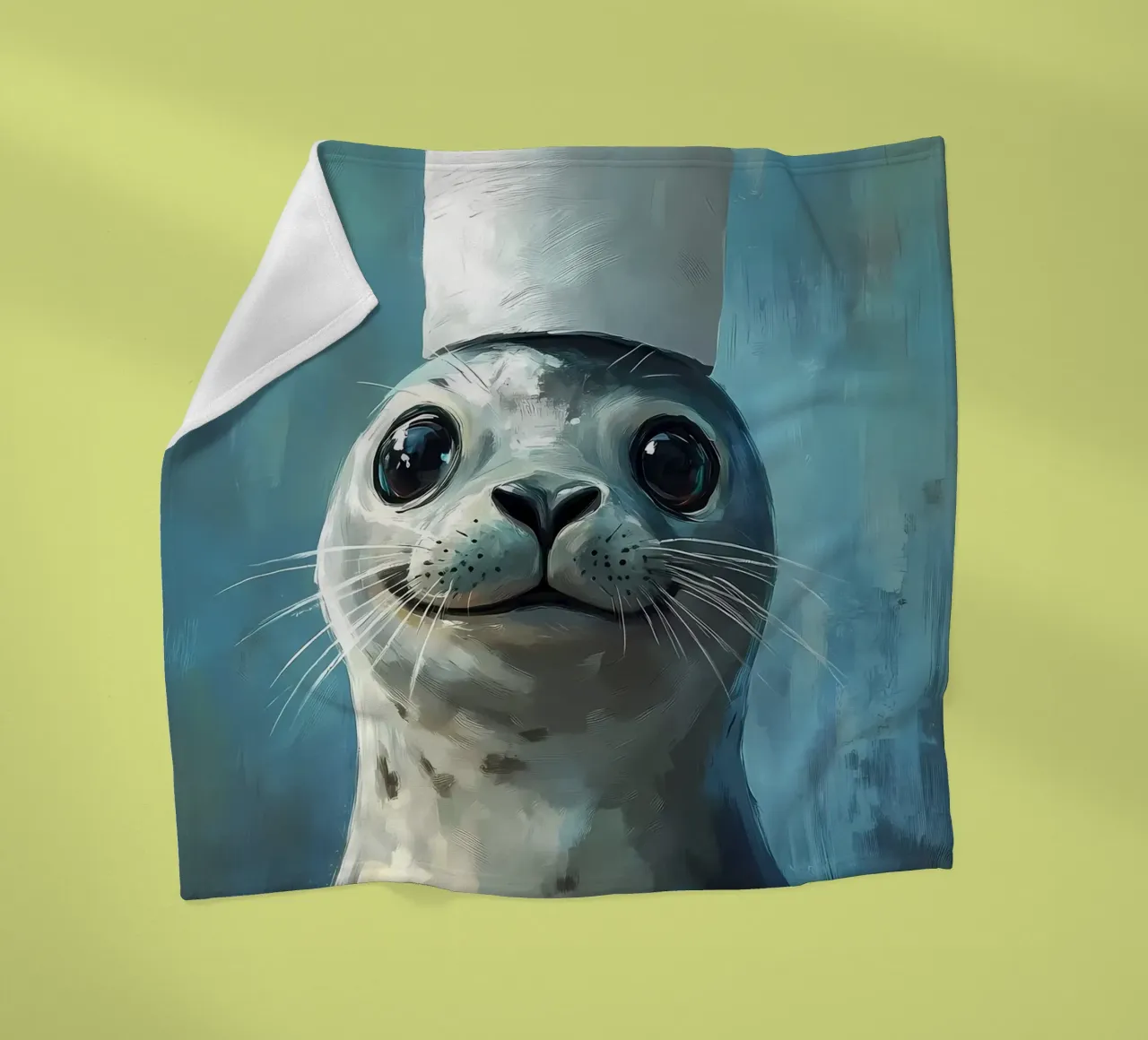 Sigillo in un cappello coperta in pile da Ginnery