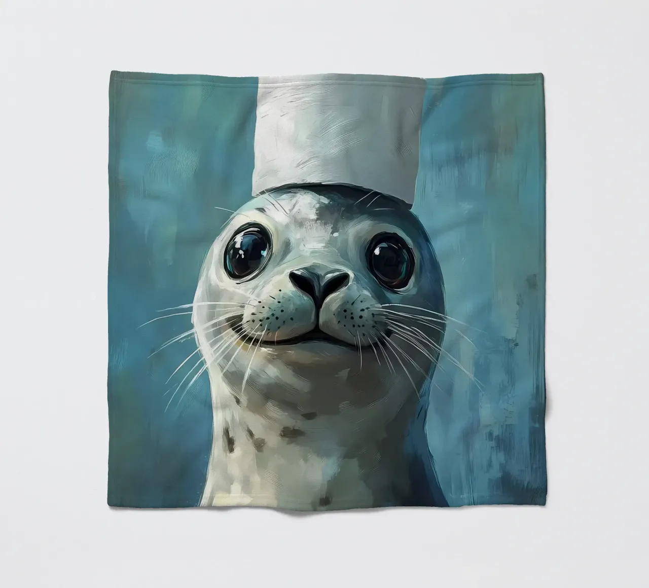 Sigillo in un cappello coperta in pile da Ginnery