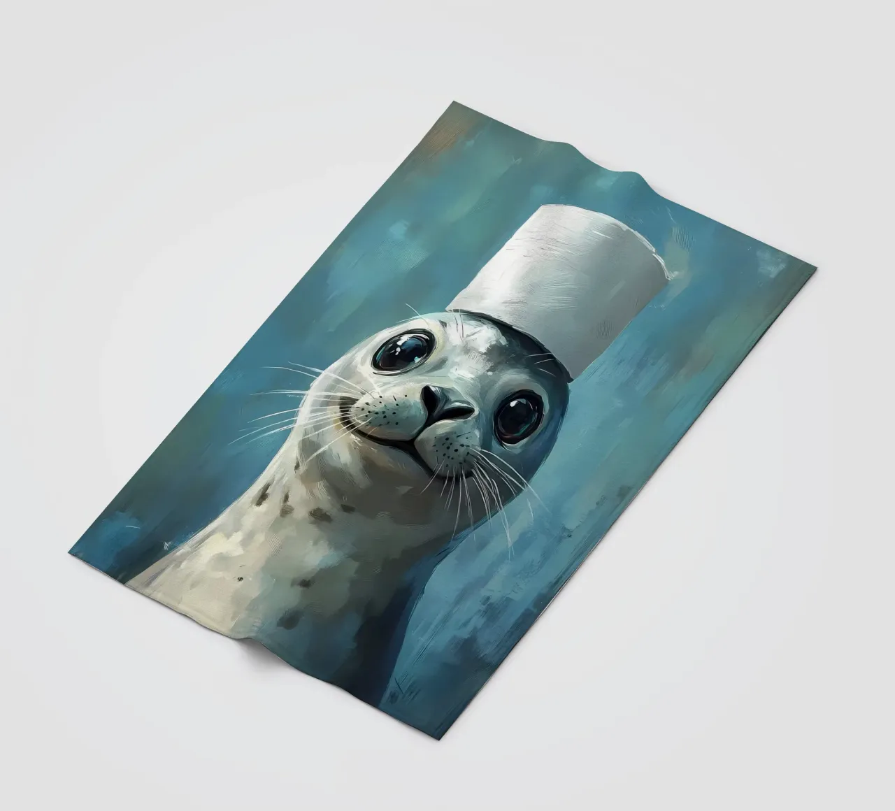 Sigillo in un cappello coperta in pile da Ginnery