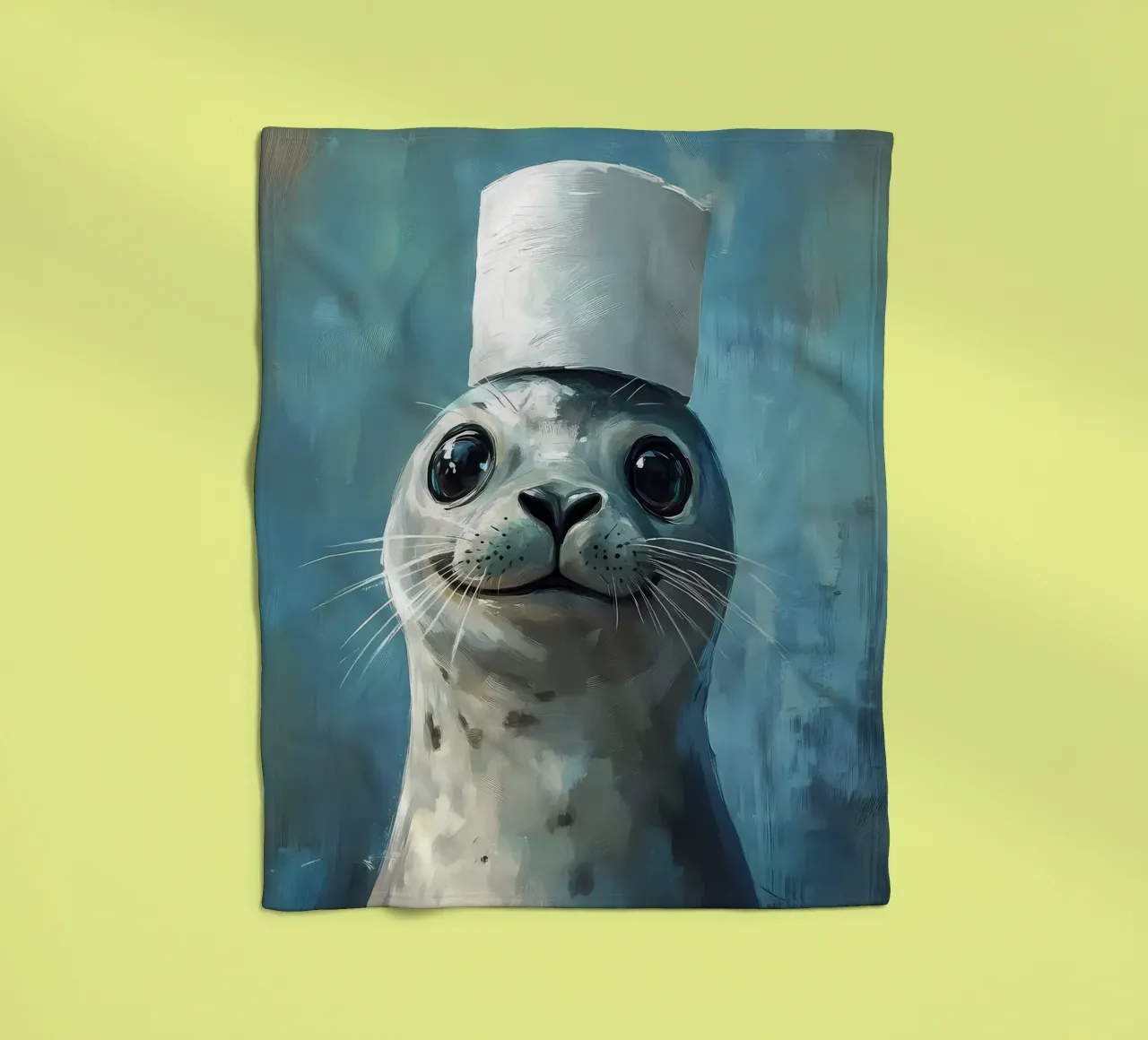 Sigillo in un cappello coperta in pile da Ginnery