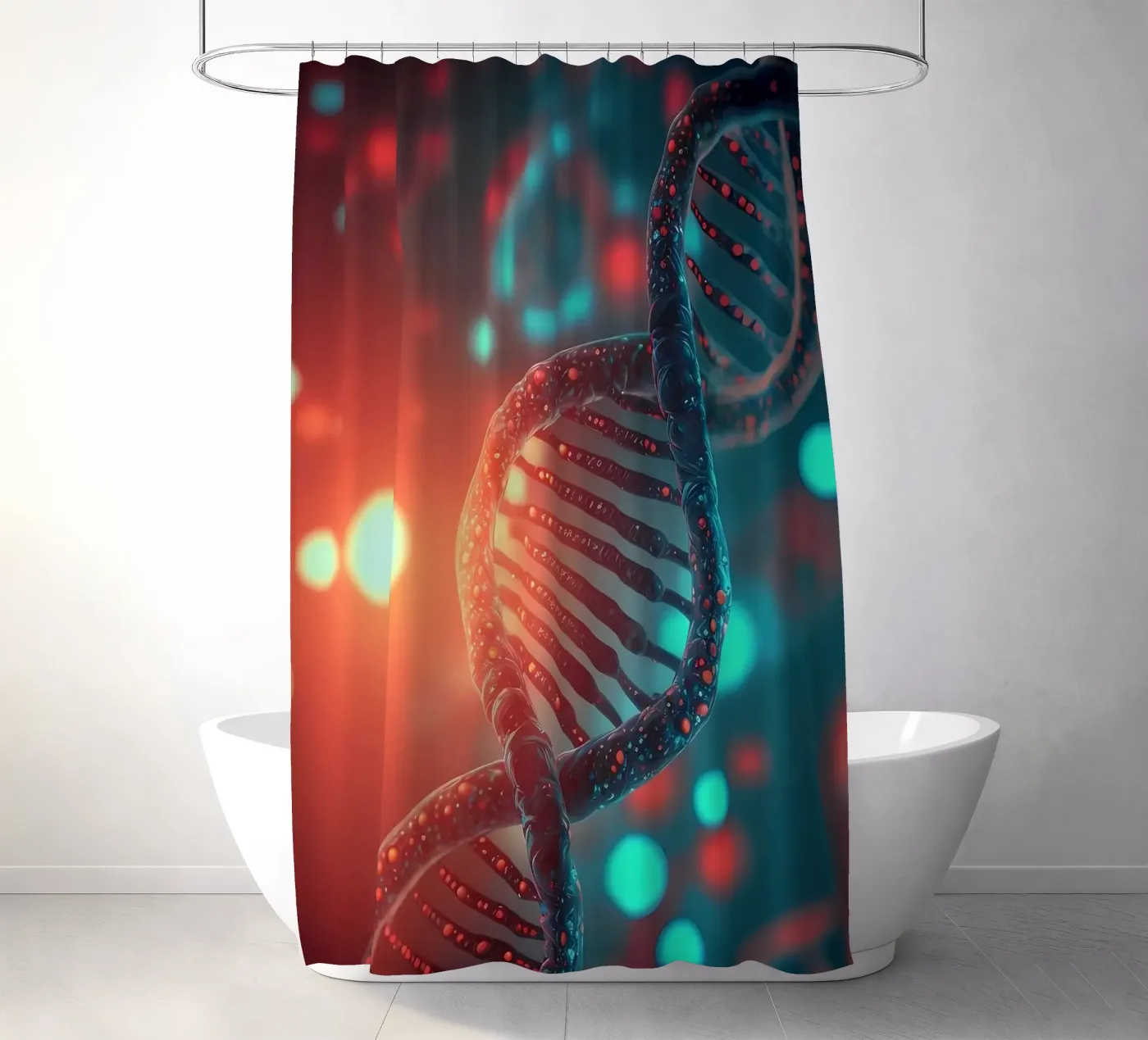 Genetische code onthuld douchegordijn van Delaplane