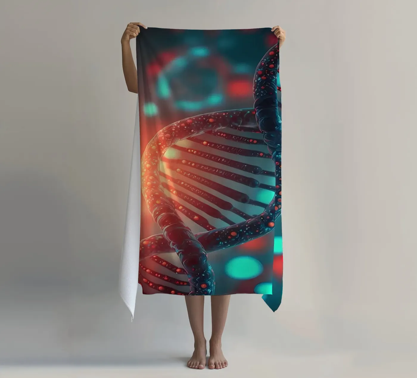 Genetic Code Revealed beach towel by Delaplane