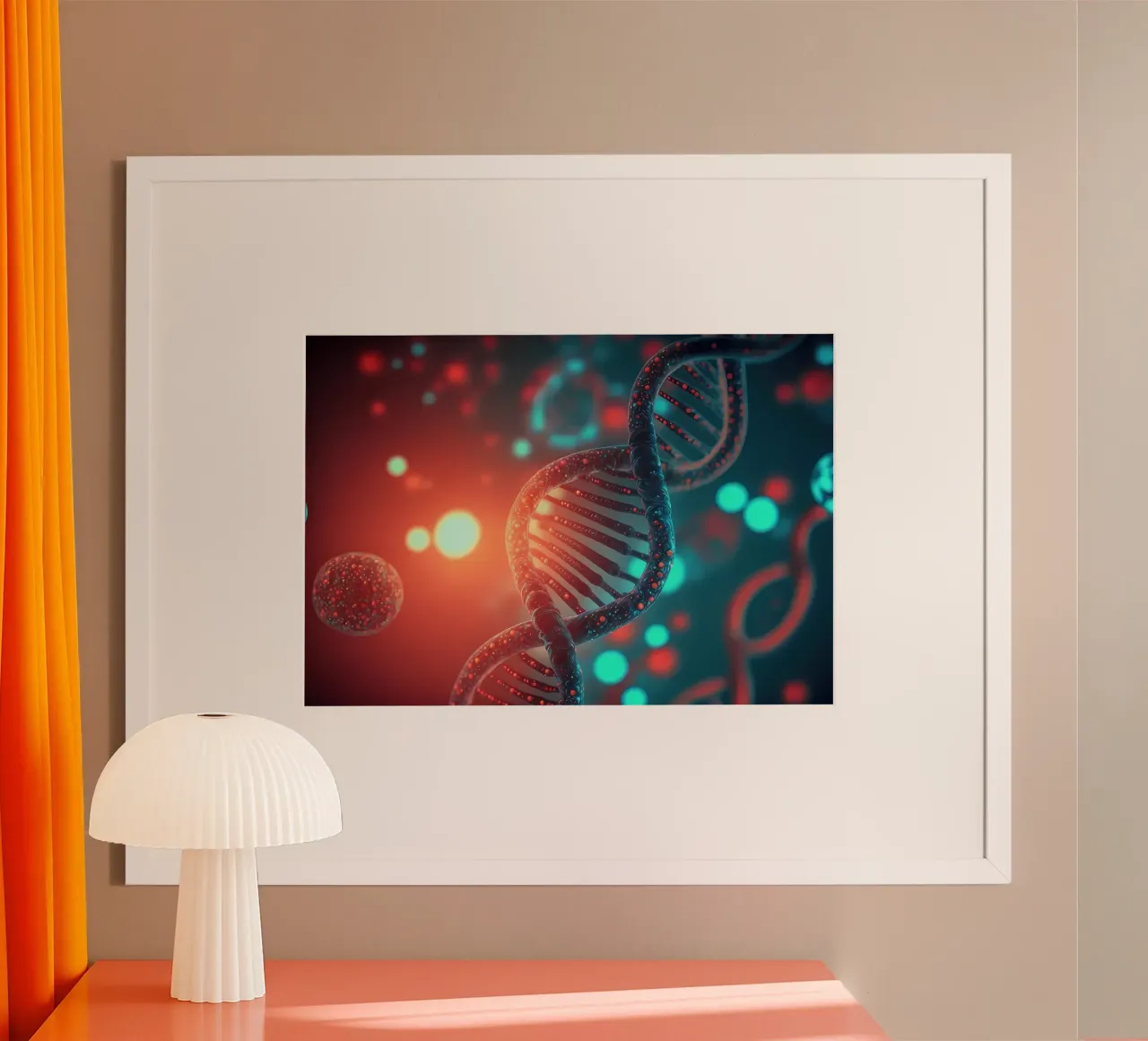 Il codice genetico svelato poster con telaio in legno da Delaplane