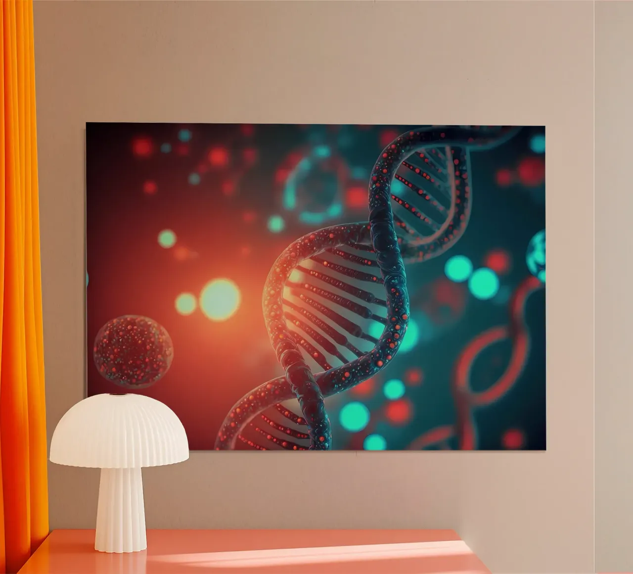 Il codice genetico svelato poster con telaio in legno da Delaplane