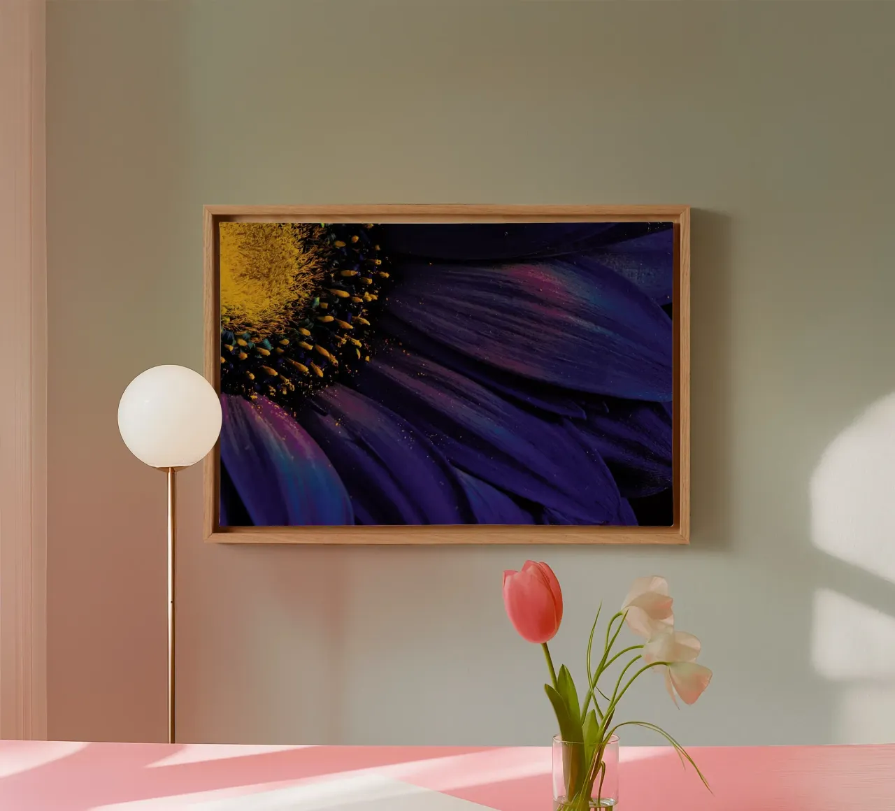 Blue Rays - Þorsteinn H. Ingibergsson canvas met Baklijst van Pictufy