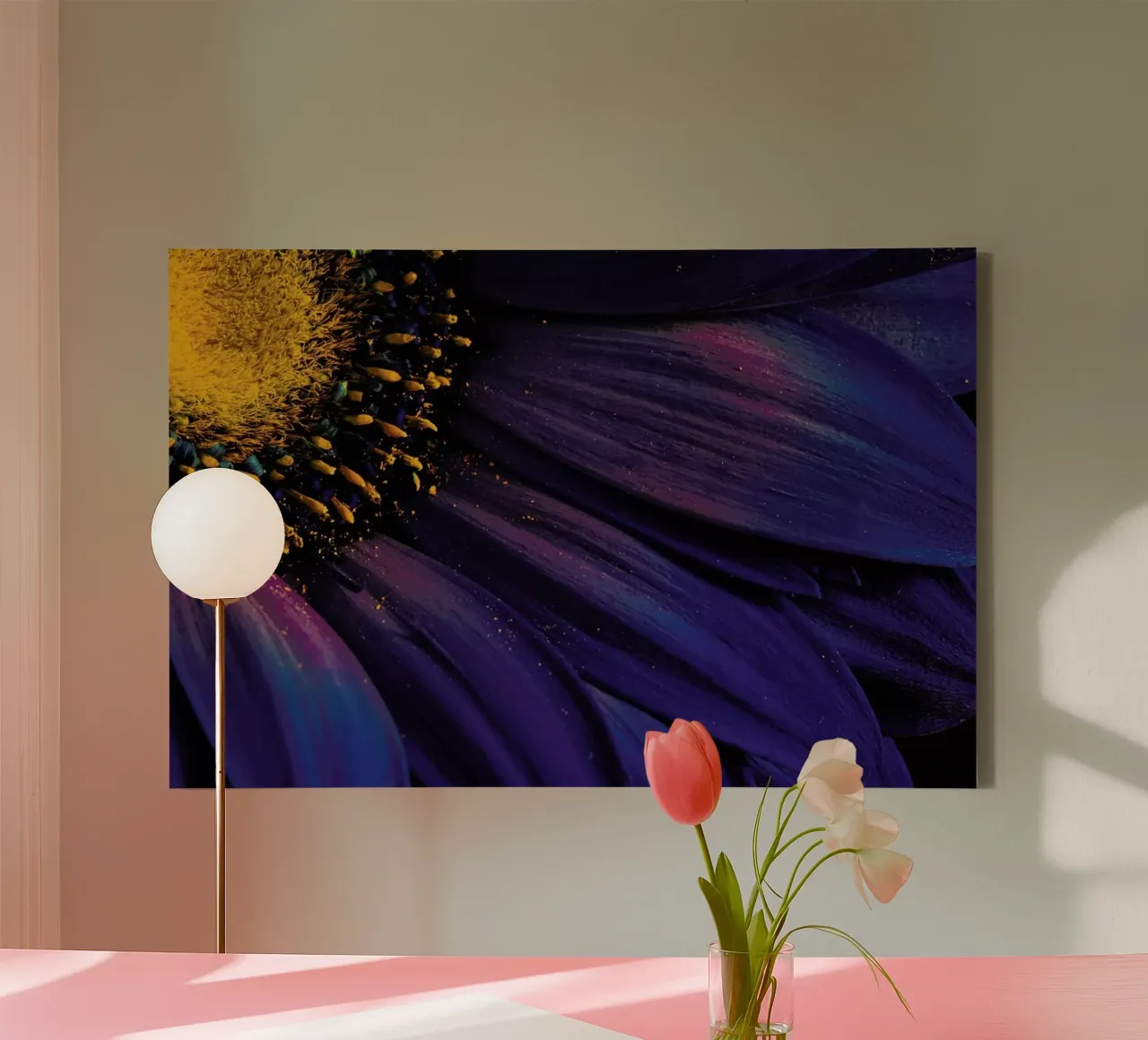 Blue Rays - Þorsteinn H. Ingibergsson canvas met Baklijst van Pictufy
