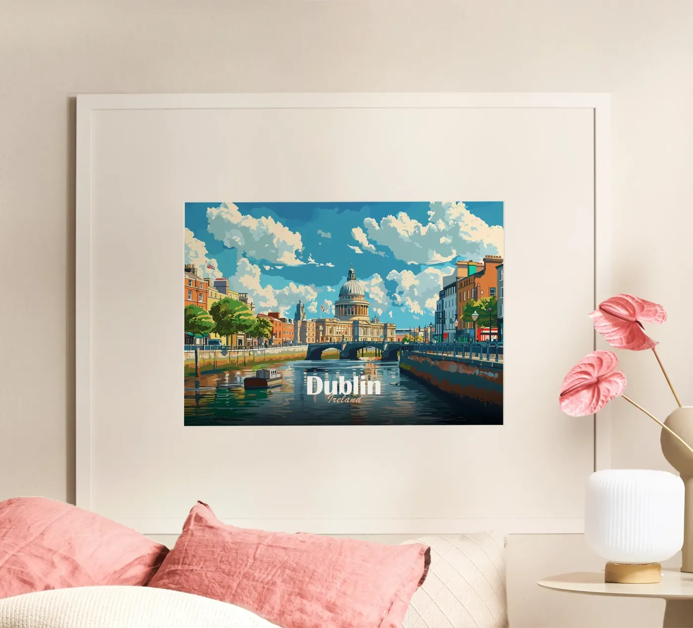 Dublin Cityscape poster by Ginnery