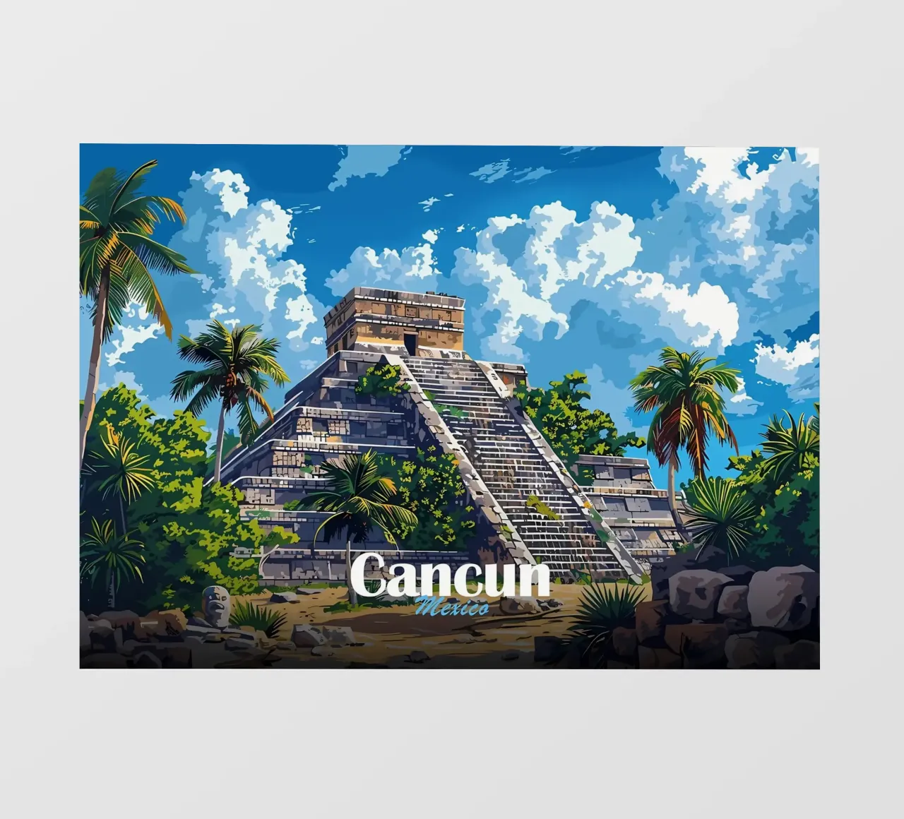 Cancun Mayan Pyramid photo wallpaper by Ginnery