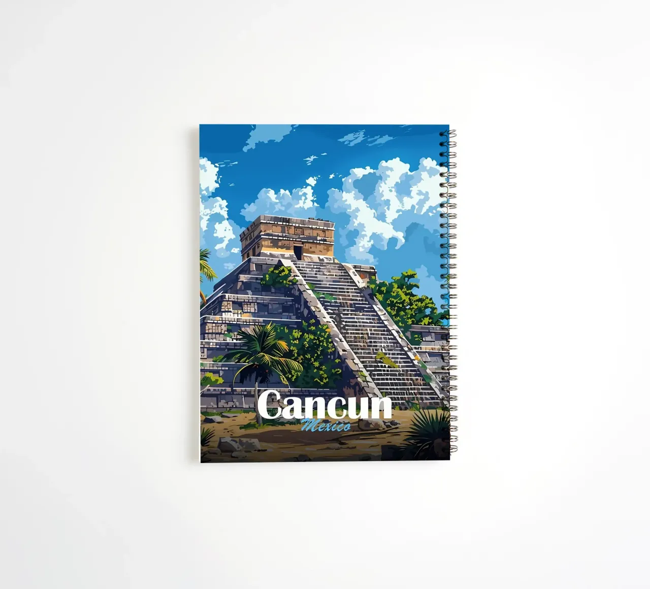 Cancun Mayan Pyramid spiral notebook by Ginnery