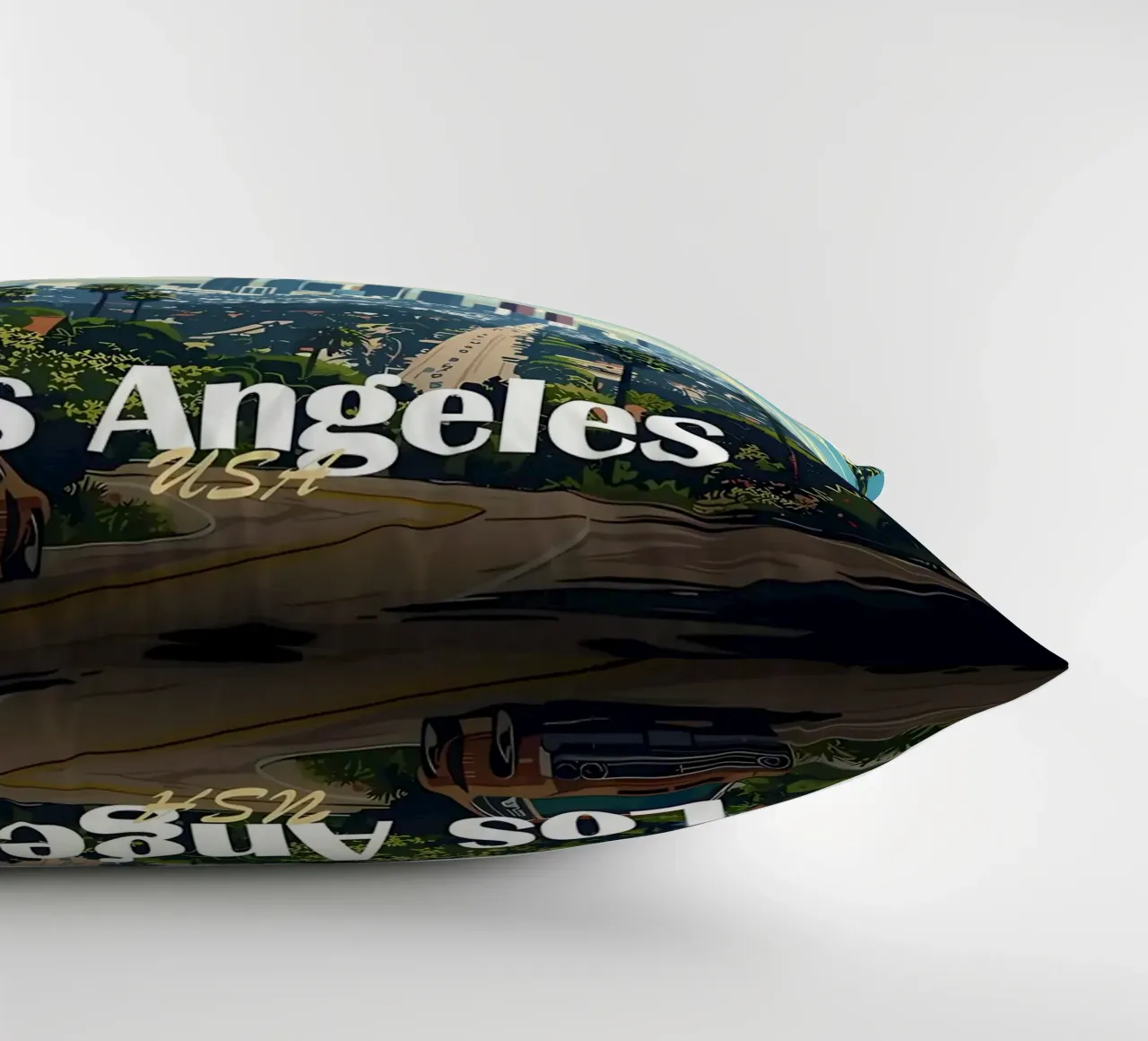 Skyline di Los Angeles cuscino da Ginnery