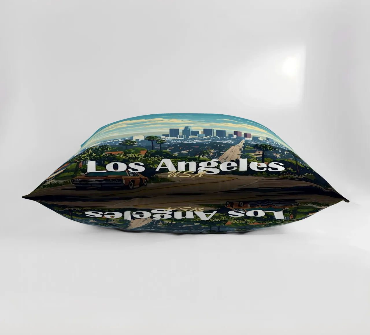 Skyline di Los Angeles cuscino da Ginnery