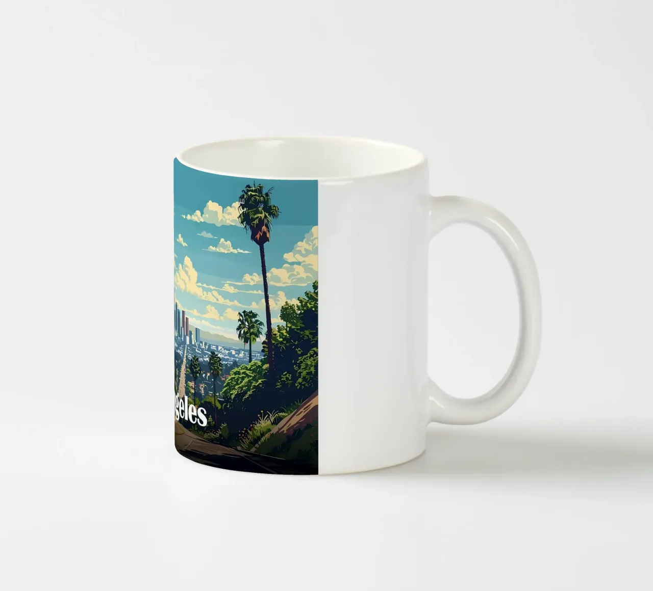 Skyline di Los Angeles tazza in ceramica da Ginnery