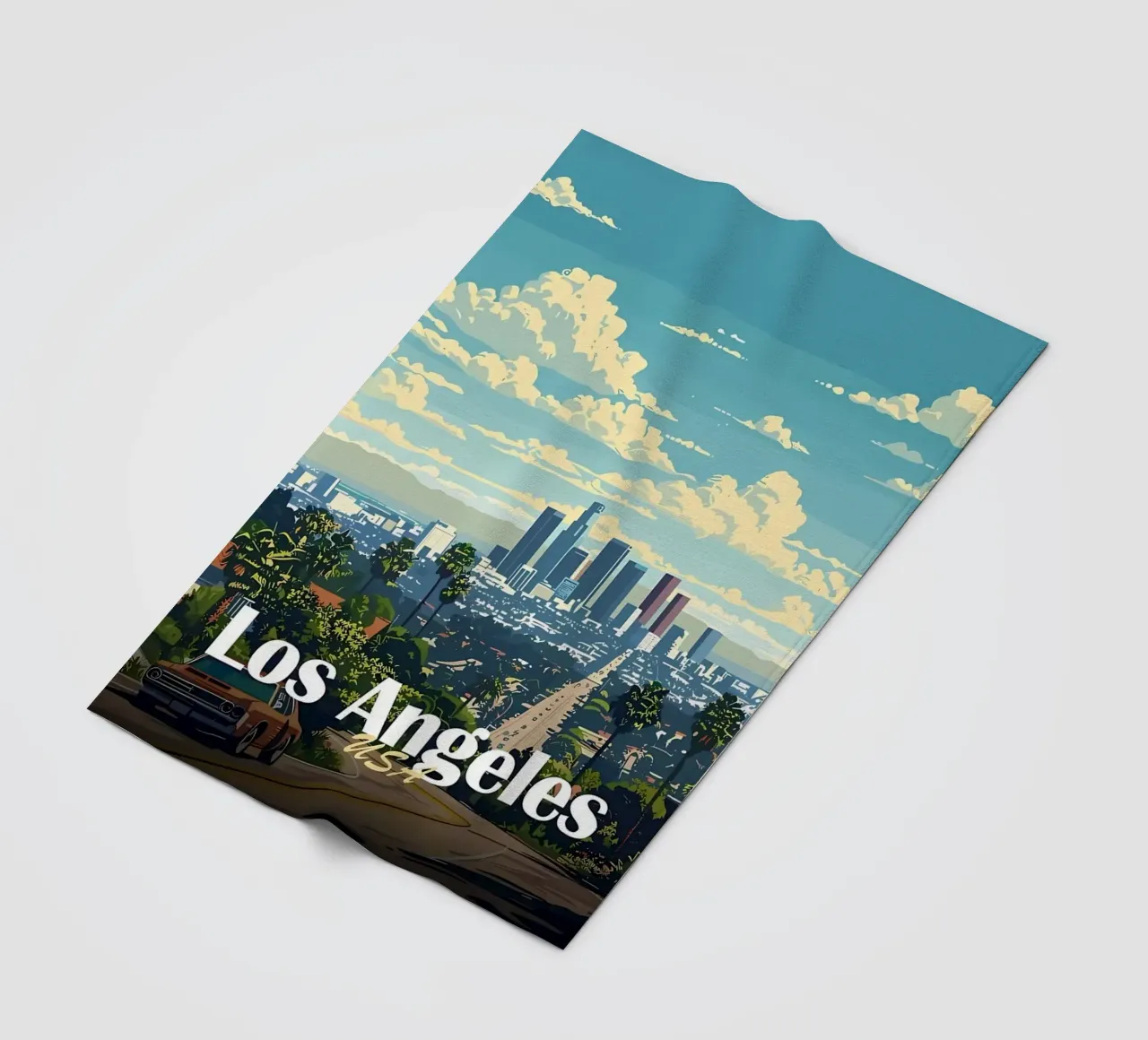 Skyline di Los Angeles coperta in pile da Ginnery