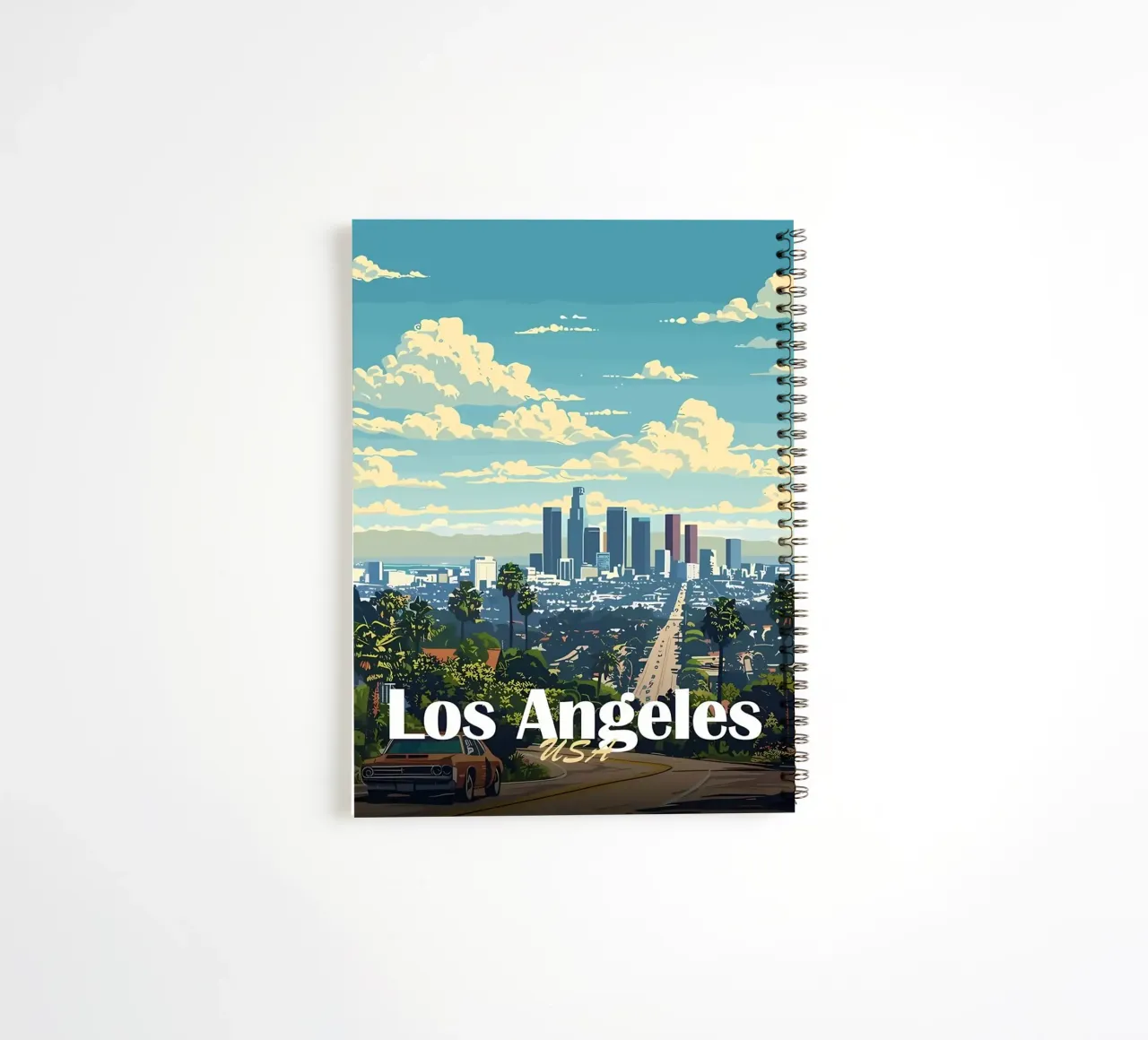 Los Angeles Skyline spiral notebook by Ginnery