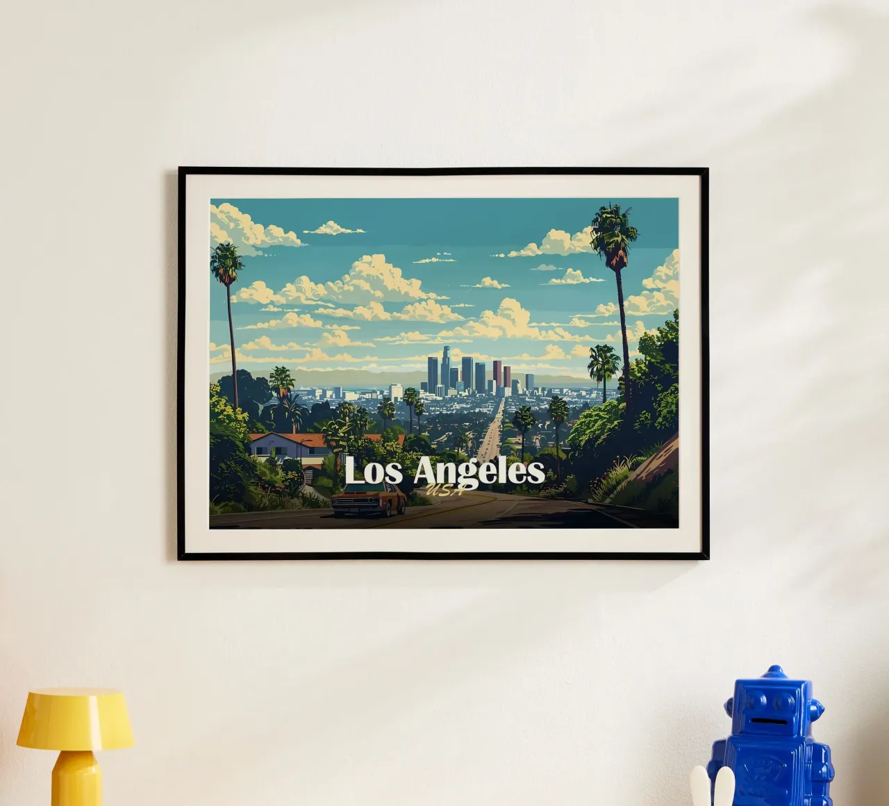 Skyline di Los Angeles carta hahnemühle da Ginnery