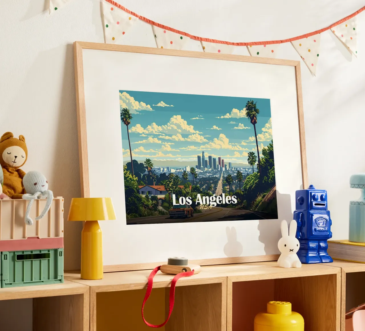 Skyline di Los Angeles carta hahnemühle da Ginnery