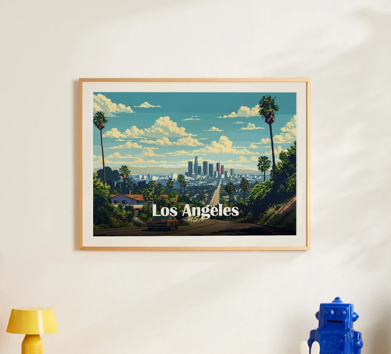 Skyline di Los Angeles carta hahnemühle da Ginnery
