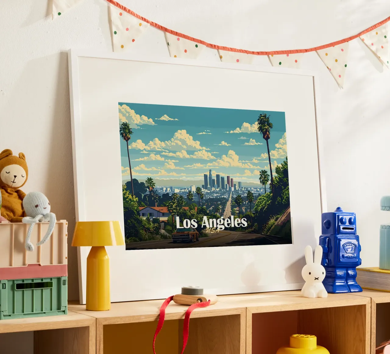 Skyline di Los Angeles carta hahnemühle da Ginnery