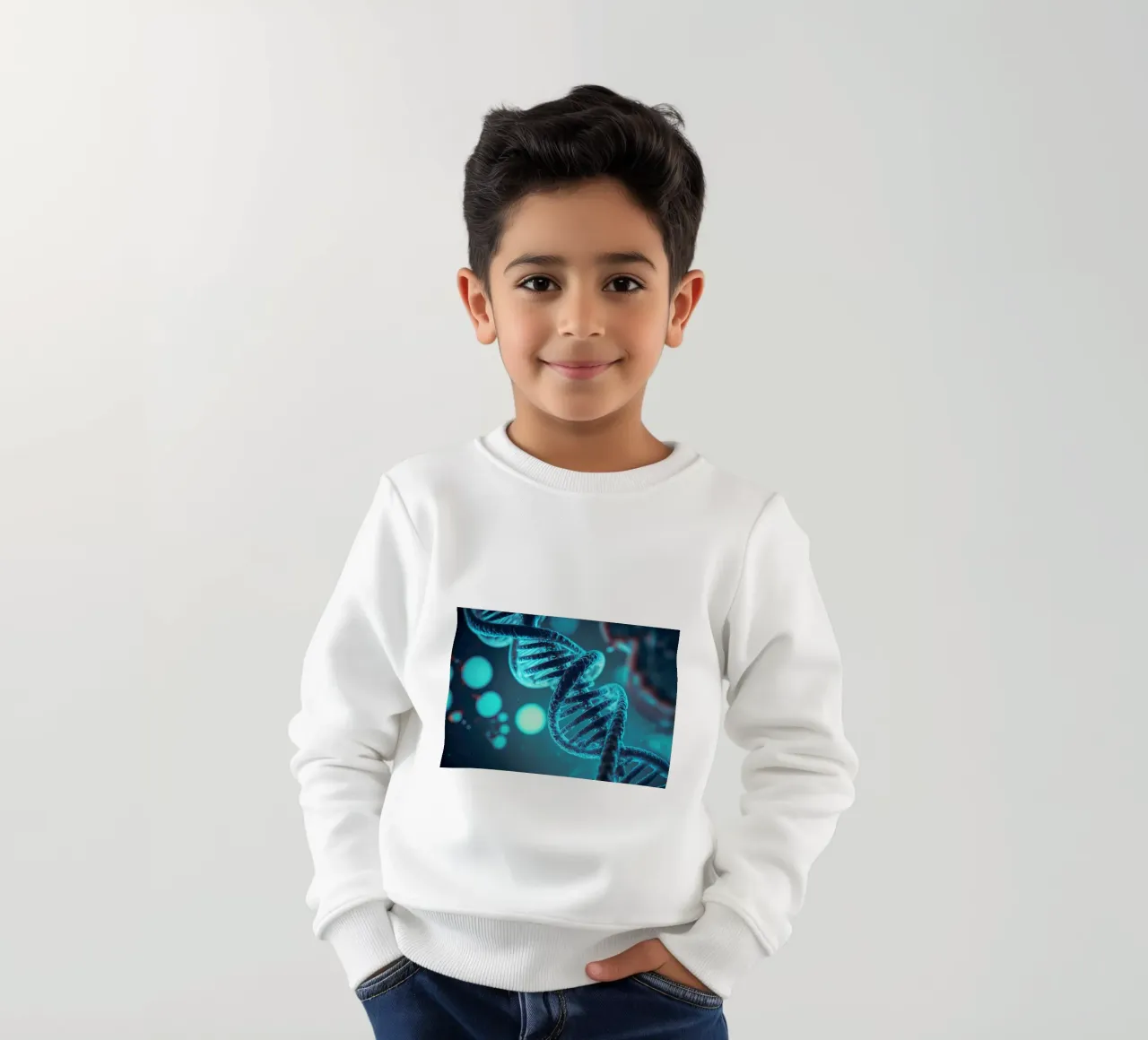 Genetic DNA Explorations kids sweatshirt by Delaplane