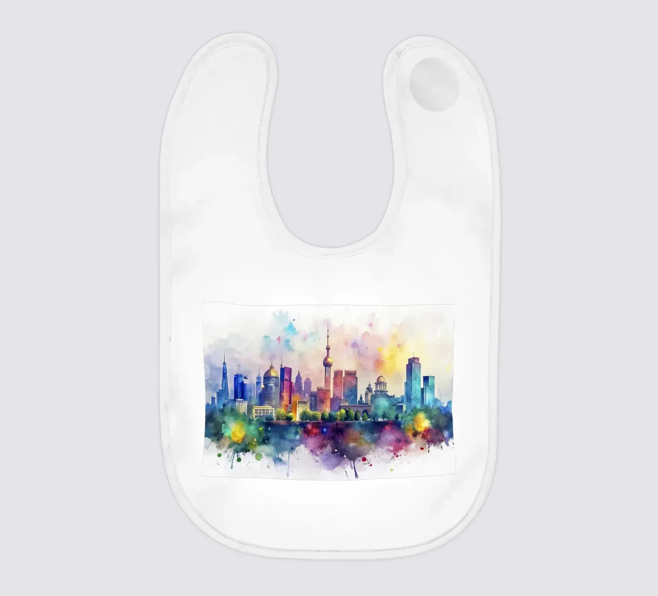 skyline di kyiv in acquerello bavaglino da ARTVI-SHOP