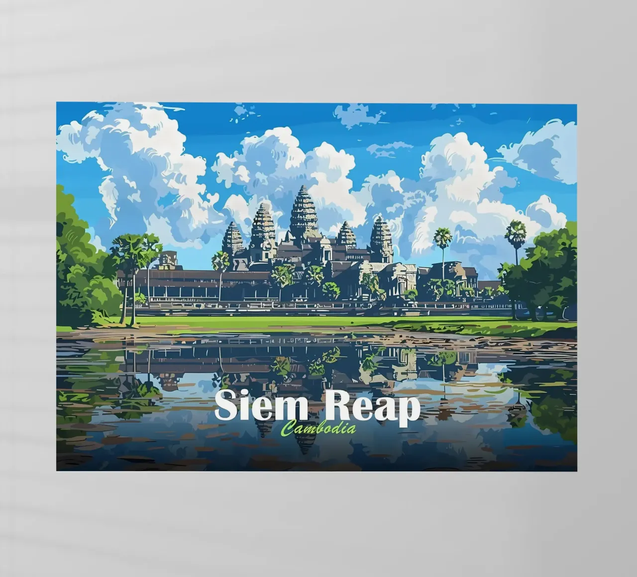 Tempio di Angkor Wat, Siem Reap pellicola backlit da Ginnery