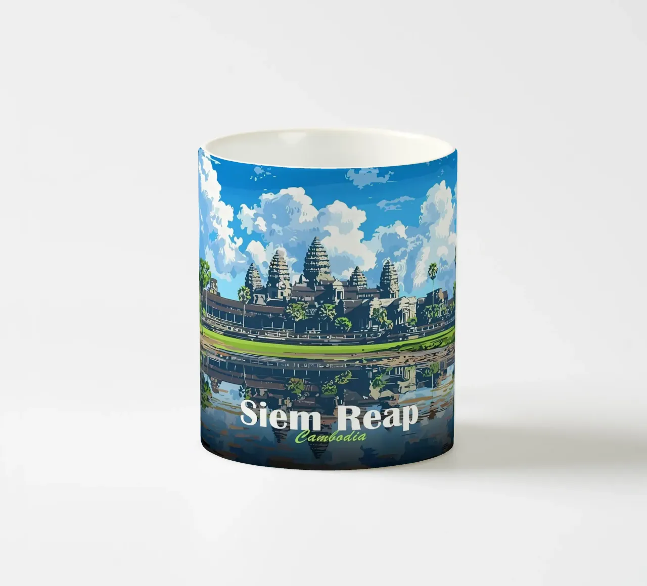 Tempio di Angkor Wat, Siem Reap tazza in ceramica da Ginnery