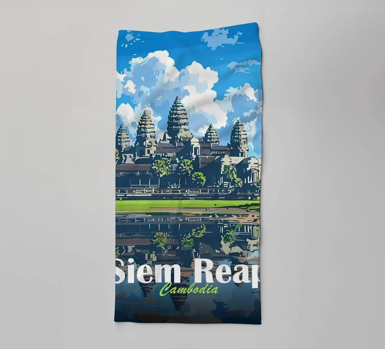 Tempio di Angkor Wat, Siem Reap asciugamano da bagno da Ginnery